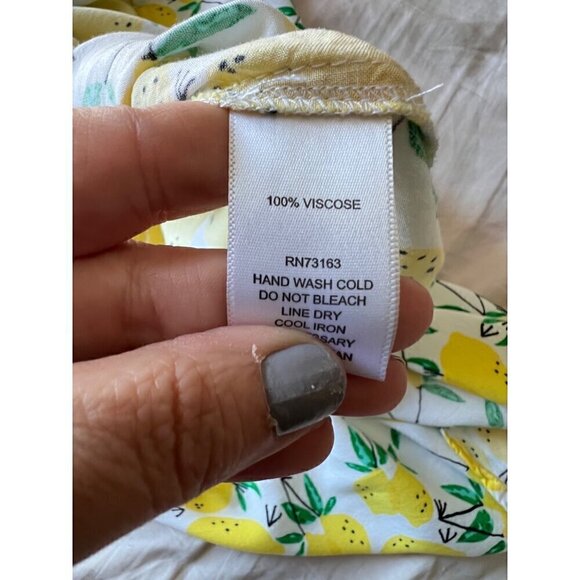 Cupio Sleeveless Lemon Print‎ Dress L/G Novelty Vaction Summer - Picture 8 of 11